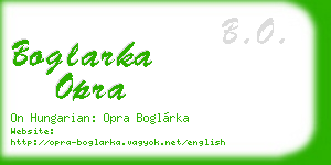 boglarka opra business card